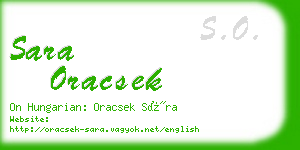 sara oracsek business card